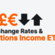 IncomeShares börshandlade produkter (ETPer) handlas i Europa och Storbritannien, men de innehar tillgångar noterade i USA och säljer amerikanska optioner. Det innebär att växelkursrörelser kan påverka investerarnas avkastning i pund och euro. Den här artikeln förklarar hur det fungerar med optionsintäkter som betalas till investerare och den totala avkastningen.