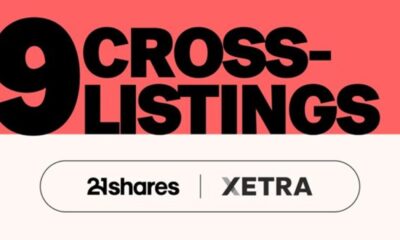 21shares är glada att kunna meddela att vi har korsnoterat ytterligare nio ETPer på Xetra (Deutsche Börse), vilket ytterligare stärker deras närvaro på den tyska marknaden.